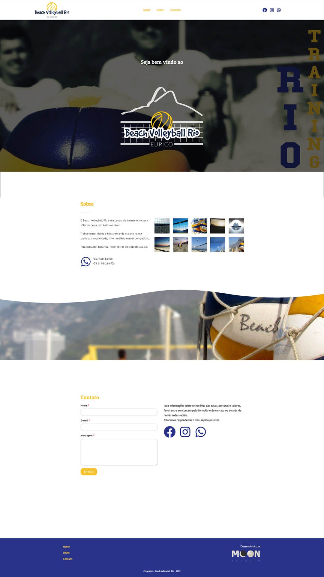 Beach Volley Ball Rio Site Moon Estúdio - Web Design